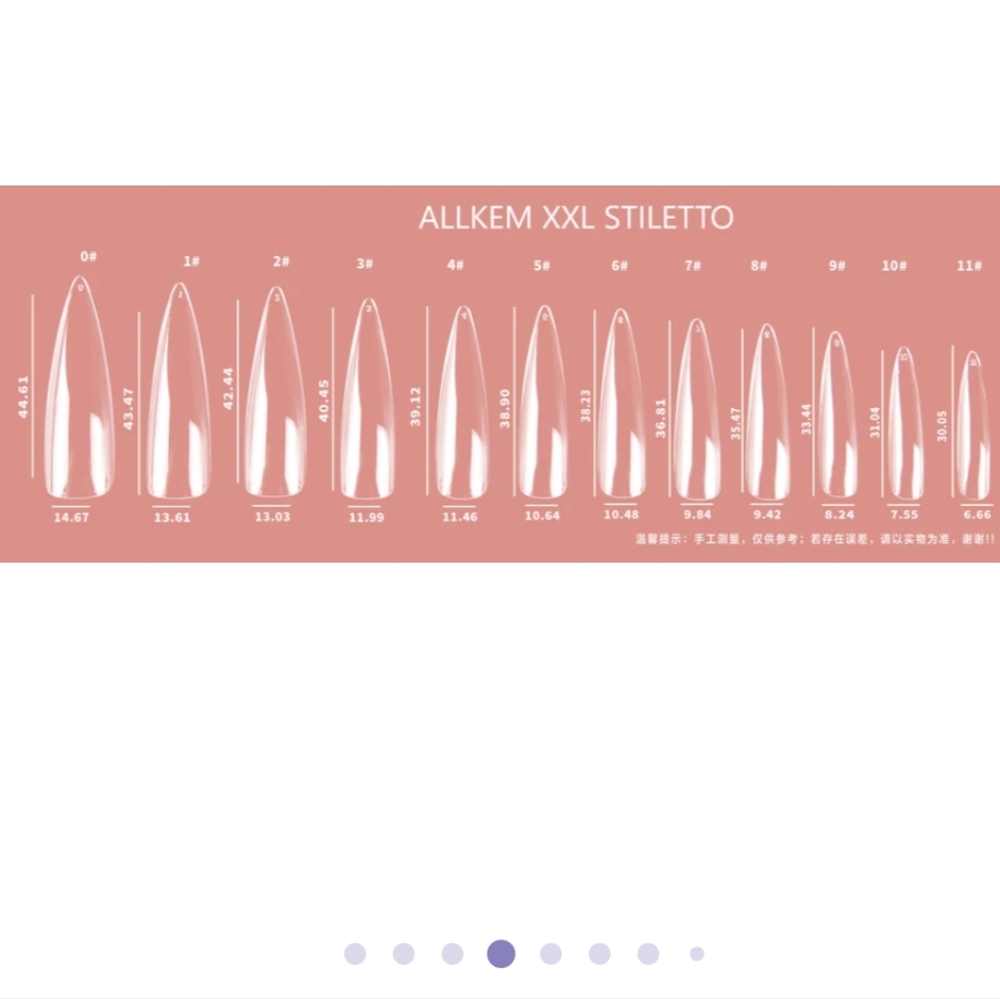 Allkem Luxury Nails Soft Gel XXL Stiletto Nails 2 Bags Of 504 Pieces 12 Sizes - Picture 7 of 9